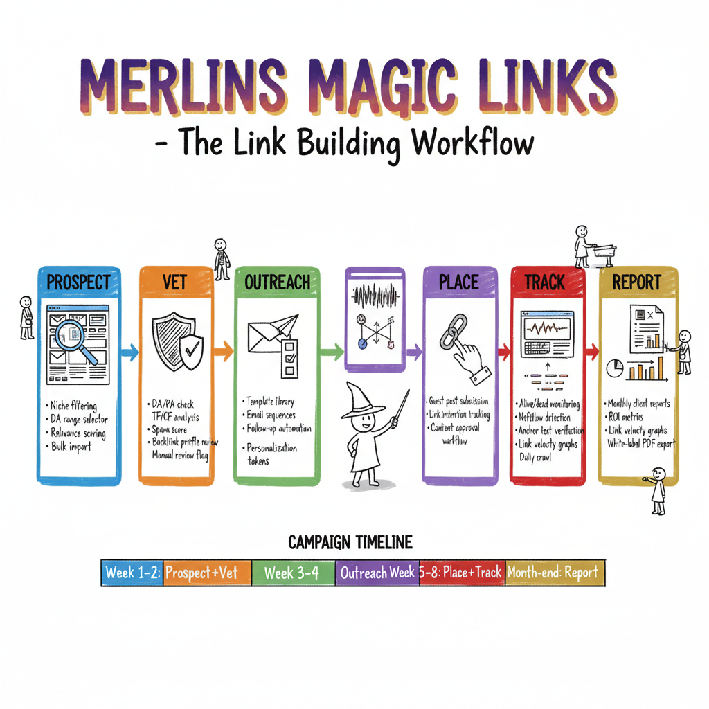 Merlins Magic Links — Link Building Workflow